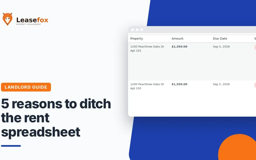 Switch from a rent spreadsheet to property management software, showing overdue rent invoices