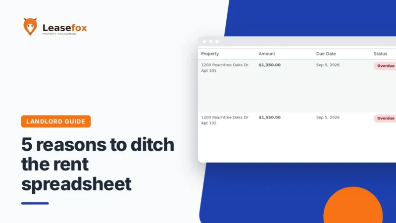 Switch from a rent spreadsheet to property management software, showing overdue rent invoices