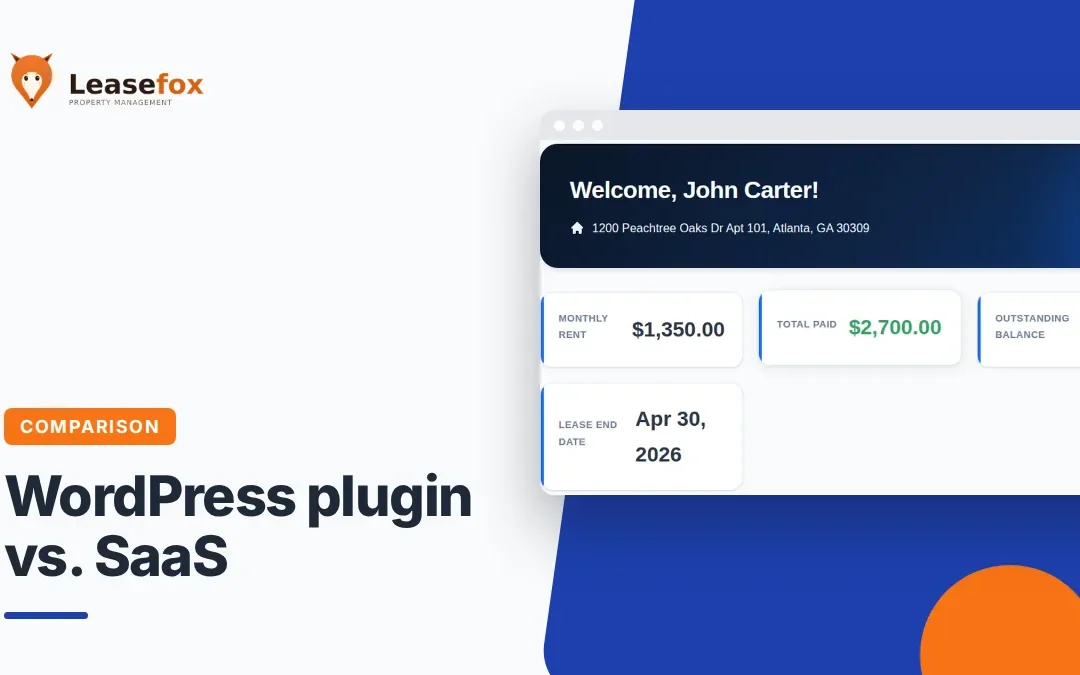 WordPress property management plugin vs. SaaS