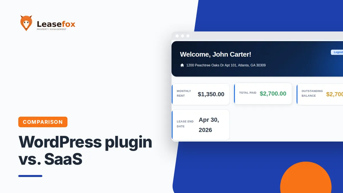WordPress property management plugin vs. SaaS